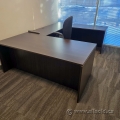 Espresso U/C Suite Office Desk w/ Drawer, Client Knee Space